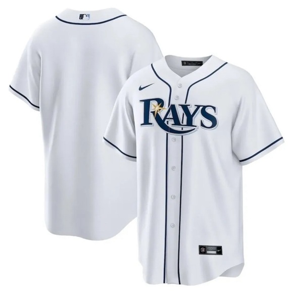 Nike Authentic Tampa Bay Rays MLB Baseball White Home Jersey Men's Sz: Medium - Picture 2 of 6